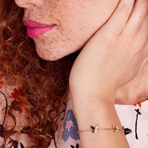 $78 Kate Spade Social Butterfly Bracelet gold/clear - Picture 2 of 6